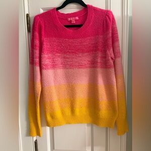 Lilly Pulitzer Pink and Yellow Gradient Sweater